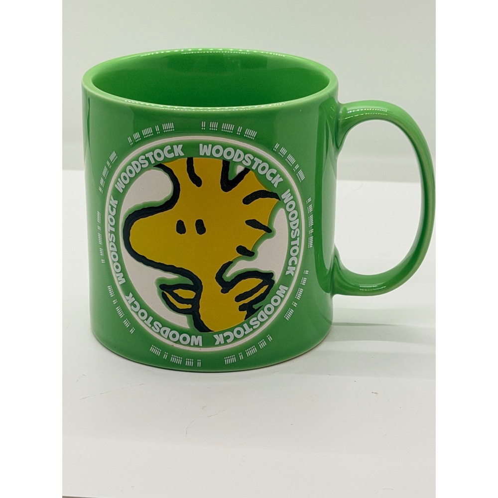 Peanuts Woodstock Green Ceramic Coffee Mug Snoopy UFS Inc Retro Collectible Cup